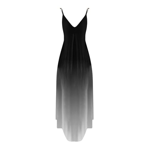 YFGEFTR Woman Summer Dress Summer Dresses for Women 2024 Casual V-Neck Sleeveless Maxi Dress Spaghetti Strap Long Dress Bohemian Beach Sundress Deals of The Day Lightning Deals Today