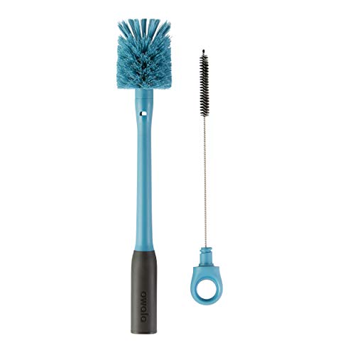 Owala 2-in-1 Water Bottle Brush Cleaner and Water Bottle Straw Cleaner Brush & Silicone Water Bottle Boot, Anti-Slip Protective Sleeve for Water Bottle, Protects FreeSipand Flip Stainless Steel