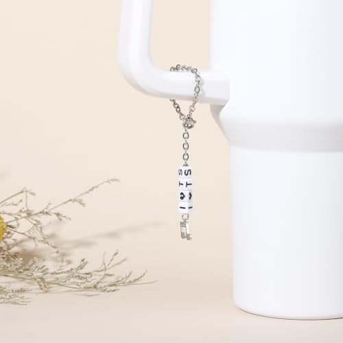 Amcisi Stanley Cup Charm for Handle, Letter Charms for Stanley Cups, Stanley Cup Accessories 40 oz& 30 oz(ITS)