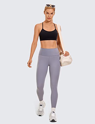CRZ YOGA Butterluxe Womens Y Back Sports Bra - Padded Racerback Low impact Spaghetti Thin Strap Workout Yoga Bra Super-sonic Blue Small
