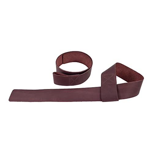 Hide & Drink, Leather Lifting Straps (2 Pieces), Bodybuilding, Sports, Gym, Fitness, Accessories, Handmade - Bourbon Brown (Sangria)