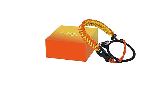 IRON °FLASK Paracord Handle - Fits Wide Mouth Water Bottles - Durable Carrier, Secure Accessories, Survival Strap Cord, Safety Ring, and Carabiner - Seven Core Paracord Bracelet