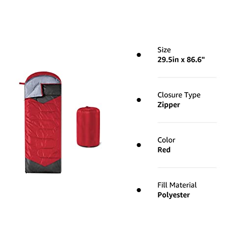 oaskys Camping Sleeping Bag - 3 Season Warm & Cool Weather - Summer Spring Fall Lightweight Waterproof for Adults Kids - Camping Gear Equipment, Traveling, and Outdoors
