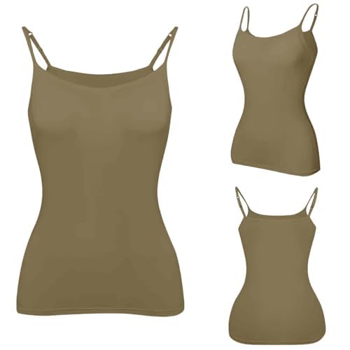 Generic Deals of The Day Warehouse Clearance Log in Cami with Built in Bra Adjustable Spaghetti Strap Cami Bra 2024 Summer Casual Womens Tank Tops with Built in Bra Cute Tank Tops for Women AG XXXL