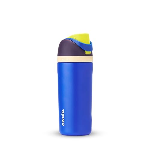 Owala Kids FreeSip 16 oz Insulated Stainless Steel Water Bottles with Straw, Set of 2