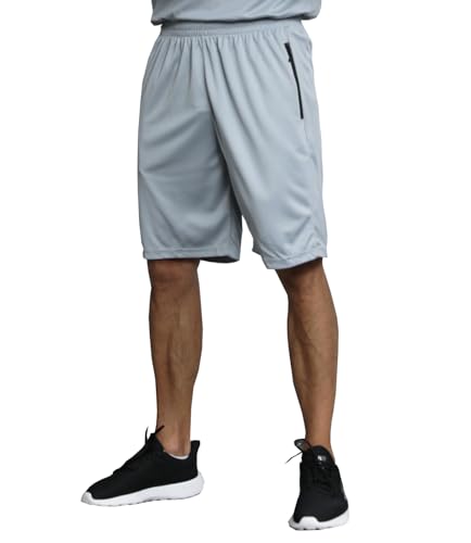 RPOVIG Men's Workout Shorts Sets 5 Pack with Zippered Pockets Basketball Gym Activewear Athletic Mesh Shorts