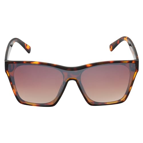 Vince Camuto Women's VC1089 Shield 100% UV Protective Square Sunglasses. Luxe Gifts for Her, 140 mm, Tortoise