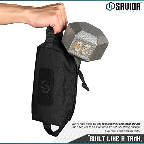 Savior Equipment Loose Sacs 4-Pack Tactical Ammo Pouch Firearm Ammunition Carrier Bag, ID Patches Included, Tan