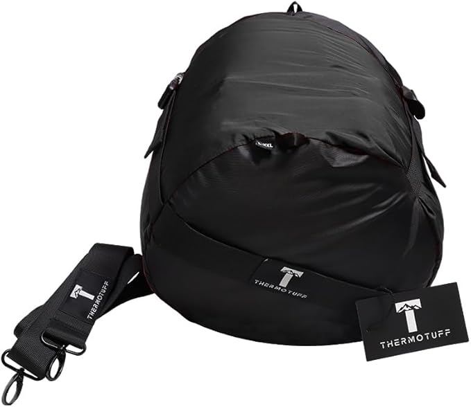 Thermotuff Wearable Sleeping Bag with Dual Hoodie, Zippered Arm Holes, Pockets & Adjustable Drawstring - Ideal for Camping, Cold Weather Hiking, and Stadium Sak Blanket