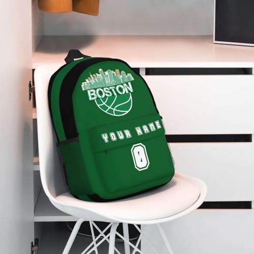 Jvpprds Citys Custom Backpack for Boys Personalized Schoolbag Customized Bag with Name Numbers Fans Gifts