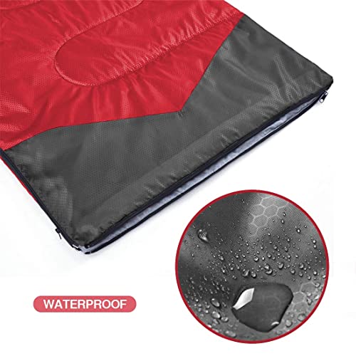 oaskys Camping Sleeping Bag - 3 Season Warm & Cool Weather - Summer Spring Fall Lightweight Waterproof for Adults Kids - Camping Gear Equipment, Traveling, and Outdoors