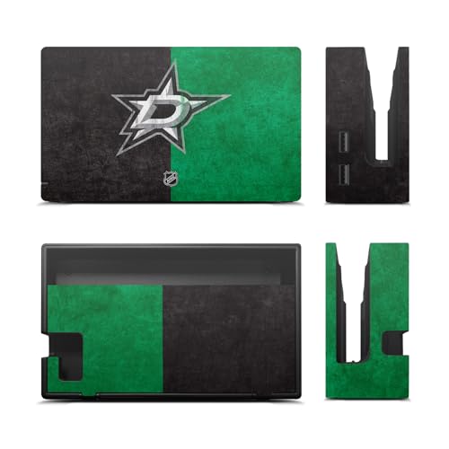 Head Case Designs Officially Licensed NHL Half Distressed Dallas Stars Vinyl Sticker Gaming Skin Decal Cover Compatible with Nintendo Switch Console & Dock & Joy-Con Controller Bundle