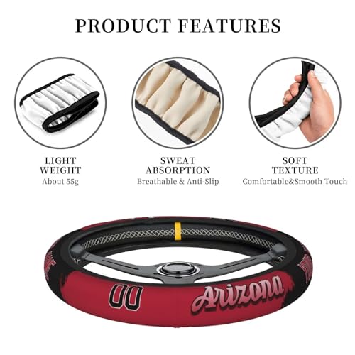 GENERIC San Francisco Custom Car Steering Wheel Covers,Personalized Name and Number,Anti Slip Elasticity Baseball Car Accessories,Universal 15 Inch Fit Suit for Most Car,SUV,ATV,Truck.