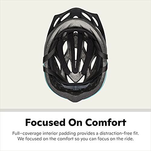 Schwinn Thrasher Bike Helmet for Adult Men Women, Ages 14 and Up with Suggested Fit 58 to 62cm, Non-Lighted, Lightweight with Adjustable Side and Chin Straps, Teal