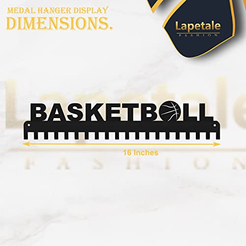 Lapetale Fashion Basketball Medal Hanger Display Medal Holder Hanger Display Rack,Easy Install Easy to Use,Basketball Medal Display Rack with Updated New,Medal Display Hanger Wall Hanger for Medals