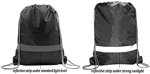 BeeGreen Drawstring Backpack Bags 20,30,50 Packs Reflective String Bags for Gym Sport Trip Cinch Sack DIY for Women Men