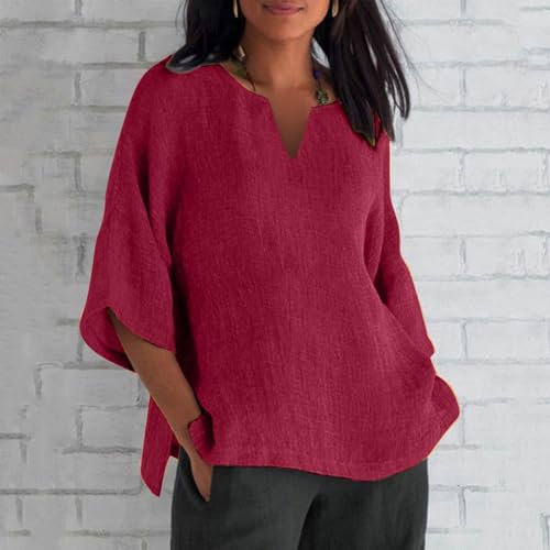 Generic Chambray Shirt Women Cotton Shirts Swimsuit Coverup For Women White Button Down Women Beach Cover Up Cotton Tops Womens Button Down Blouse Womens Swimsuit Coverup, Large, F-red