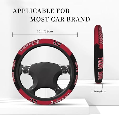 GENERIC San Francisco Custom Car Steering Wheel Covers,Personalized Name and Number,Anti Slip Elasticity Baseball Car Accessories,Universal 15 Inch Fit Suit for Most Car,SUV,ATV,Truck.