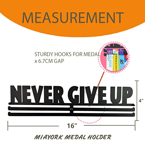 Miayork Medal Holder Display Hanger Rack Frame for More Medals-Sports Medal Hanger and Ribbon Display Holder Rack with Easy Hanging Bars,soccer medal hanger display