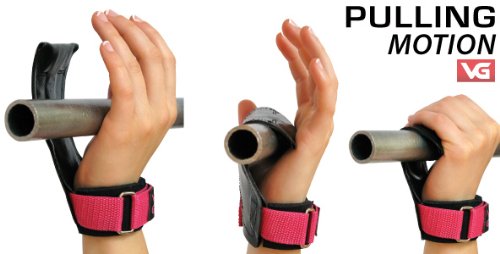Versa Gripps® Fit, Made in the USA, Wrist Straps for Weightlifting Alternative, the Best Training Accessory, Pink, XS