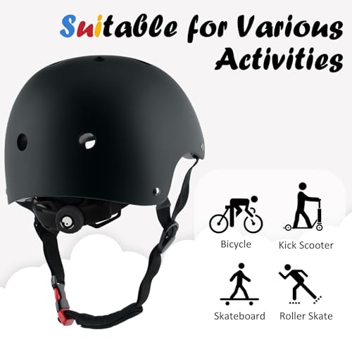 Kids Bike Helmet, Adjustable and Multi-Sport, from Toddler to Youth, 3 Sizes (Green)