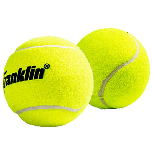 Franklin Sports Pressureless Tennis Balls - Official Size Low Pressure Tennis Balls - Great for Training + Practice - 12 Pack Bag of Low Bounce Tennis Balls - All Court Surface Tennis Balls