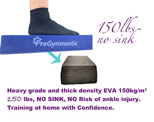 PreGymnastic 6FT/8FT/9.5FT Folding Balance Beam for Kids 3-12,Foldable Gymnastics Floor Beam-Extra Firm Suede Cover with Carry Bag for Home-Gym Equipment for Toddler Teenage (Blue, 6FT)