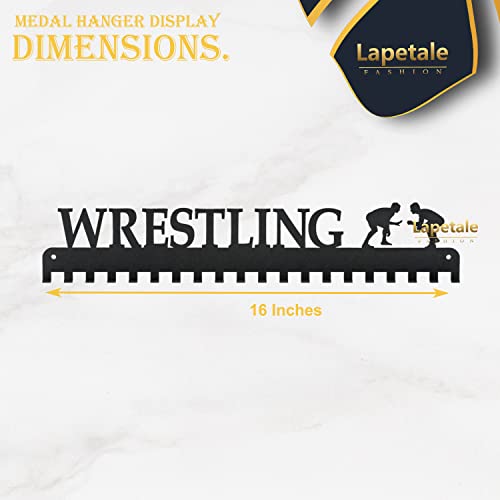 Lapetale Fashion Wrestling Medal Hanger Display Medal Holder Hanger Display Rack Frame with 20PCS Hanging Hooks Upgraded Extension Hooks Easy Install Easy to Use Wrestling Medal Display Rack