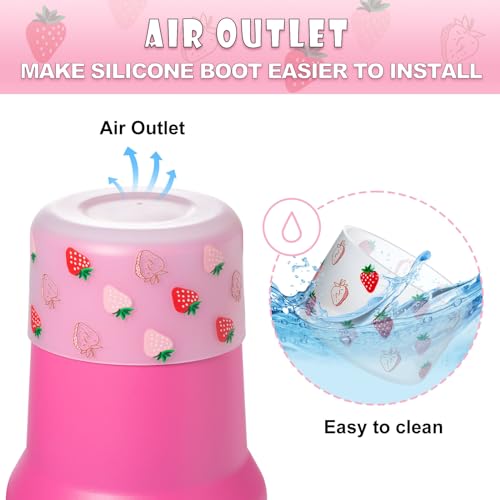 Onlymory Silicone Boots for Stanley Cup 40 30 20 OZ, Protective Bottom Boot for Stanley IceFlow Tumbler, Sleeve Cover Protector for Hydroflask 12-24 oz Sports Bottle Stanley Cup Accessories