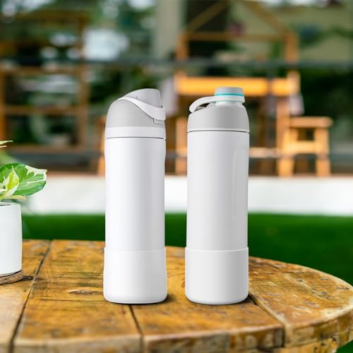 Alwenid 2PCS Silicone Water Bottle Boot for Owala 24 Oz, Anti-Slip Protective Sleeve Bottom Bumper Protector for FreeSip, Twist, and Flip Stainless Steel Water Bottles (Clear)