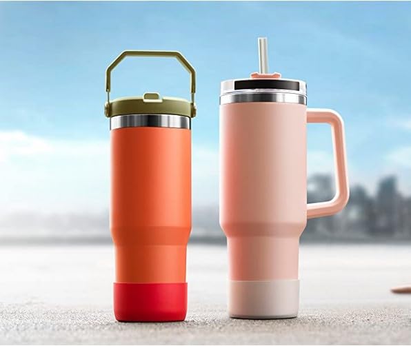 DBIW Boot for Hydro Flask 12-24 OZ Water Bottle/Stanley Tumbler, Bottom Boots for Hydroflask Sports Water Bottles, Silicone Bottom Cover Sleeve (Light Pink-2 Pack, Fits Stanley Cups + Hydro 12-24 oz)