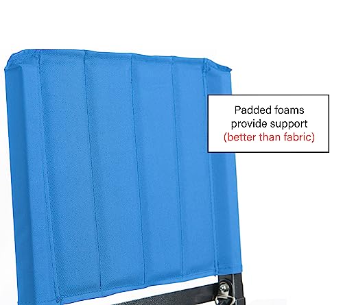SPORT BEATS Stadium Seat for Bleachers with Back Support and Cushion Includes Shoulder Strap and Cup Holder