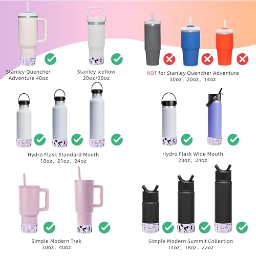 Amcisi 2pcs Pink Stanley Cup Boot 40oz, Pink Stanley Boot, Silicone Boot for Stanley 40oz, Hydro Flask Water Bottles (Pink)