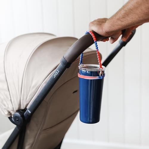 Ryan & Rose Water Bottle Handle - Water Bottle Sling, Carrier, Holder with strap - Soft Durable Silicone - Fits Most 8-40oz Bottles - Compatible Stanley Cup Accessories (Slate)