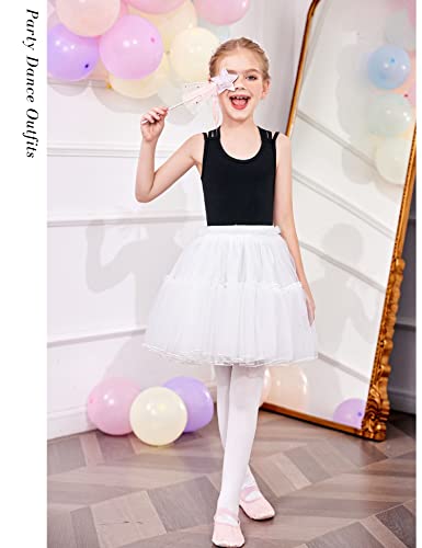 Arshiner Girls Ballet Leotards Dance Gymnastic Outfits Crisscross Straps Sleeveless Tank Dancewear,Black,6-7 Years