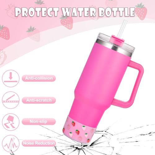 Onlymory Silicone Boots for Stanley Cup 40 30 20 OZ, Protective Bottom Boot for Stanley IceFlow Tumbler, Sleeve Cover Protector for Hydroflask 12-24 oz Sports Bottle Stanley Cup Accessories