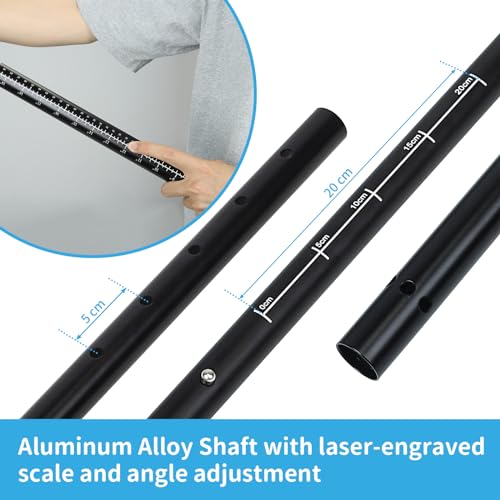 Leader Accessories Adjustable Kayak Paddle 90-98 inches/230-250cm Aluminum Alloy Shaft for Kayaking Boating Canoeing with Paddle Leash (Black, Aluminum Shaft)