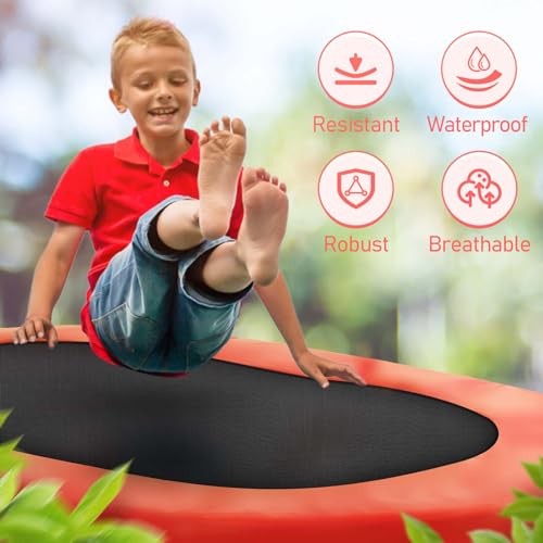 ANCHEER Foldable Trampoline, Mini Rebounder Trampoline with Adjustable Handle, Exercise Trampoline for Indoor/Garden/Workout Cardio, Parent-Child Twins Trampoline Max Load 220lbs (Training Blue)
