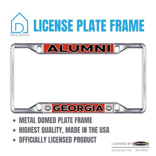 Decorvo Georgia Alumni License Plate Frame - University of Georgia Bulldogs Car Truck Accessory
