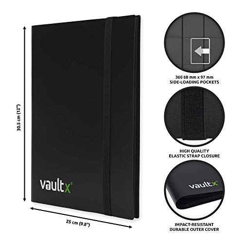 Vault X Binder - 9 Pocket Trading Card Album Folder - 360 Side Loading Pocket Binder for TCG (Blue)