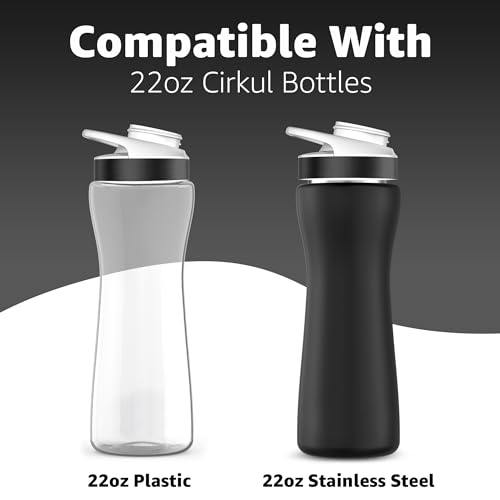 Jmoe USA 22oz Sleeve for Cirkul Water Bottle | Fits 22 oz Plastic and Stainless Steel Bottles | Neoprene Sweat Absorbing Material | Fitted Design | 2-Pack | Insulated Cover (Black)