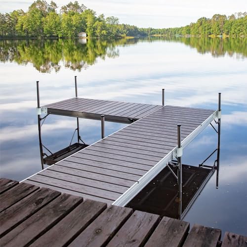 Stationary Dock Heavy Duty Corner Leg Pipe Holder,Galvanized Hardware for Dock, 1/4" Thickness Dock Pole Bracket Pipe Sleeve for Floating Dock Corner Leg Pipe Post, 7/16" Holes for 3/8" Carriage Bolts