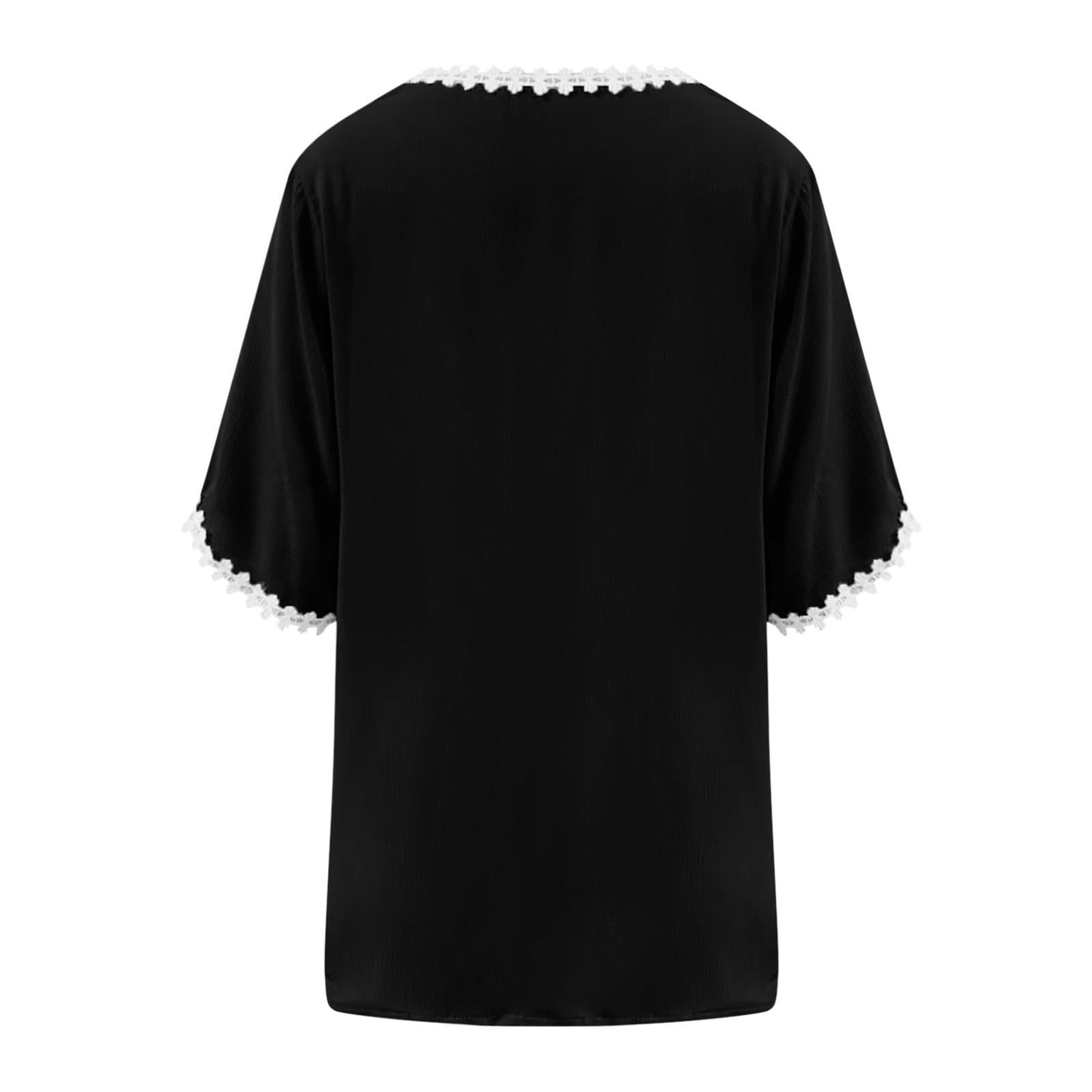 Aboser Chiffon Cover Up Lightweight Cardigans for Women Summer Linen Cardigan Casual Open Front Beach Cover Ups Half Sleeve Kimono Cardigan Today's Deals Clearance Black