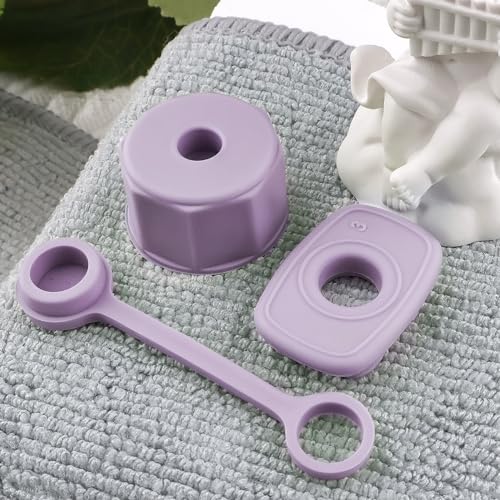 Silicone Spill Stopper Sets for Stanley 40/30 oz Quencher H2.0&1.0 Tumbler with Handle, Cup Accessories with Straw Cover Caps, Leak Stoppers(6Pcs Version 1.0&2.0) (Orchid)