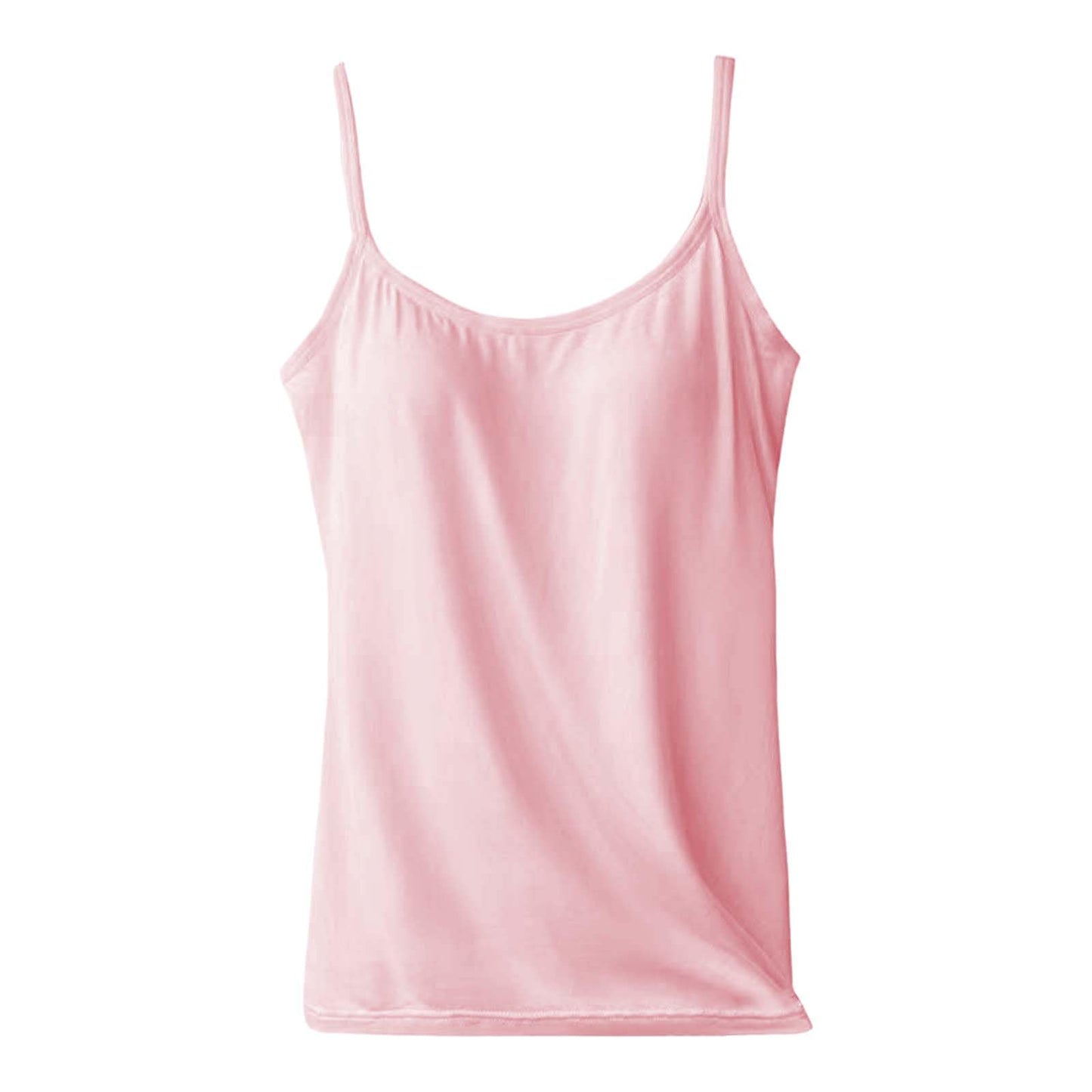 my account overstock items clearance Spaghetti Strap Tank Top with Built in Bra, Camisole Tops for Women 2024 Summer Casual, Built in Bra Tank Tops for Women, Bra Tank Tops for Women, Pink, XL
