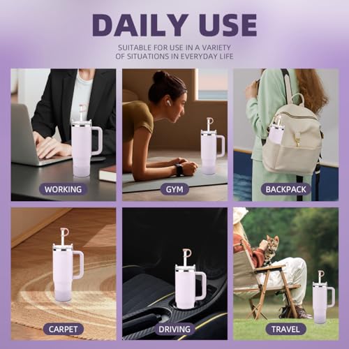 Silicone Spill Stopper Sets for Stanley 40/30 oz Quencher H2.0&1.0 Tumbler with Handle, Cup Accessories with Straw Cover Caps, Leak Stoppers, Spill Stoppers for Stanley Cup Lid(6Pcs Version 1.0&2.0)