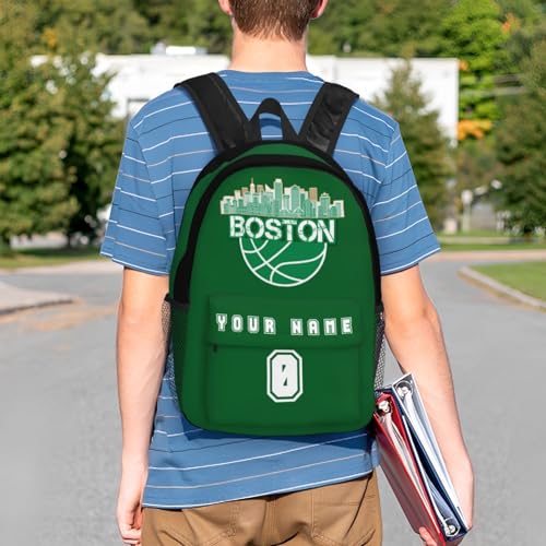 Jvpprds Citys Custom Backpack for Boys Personalized Schoolbag Customized Bag with Name Numbers Fans Gifts