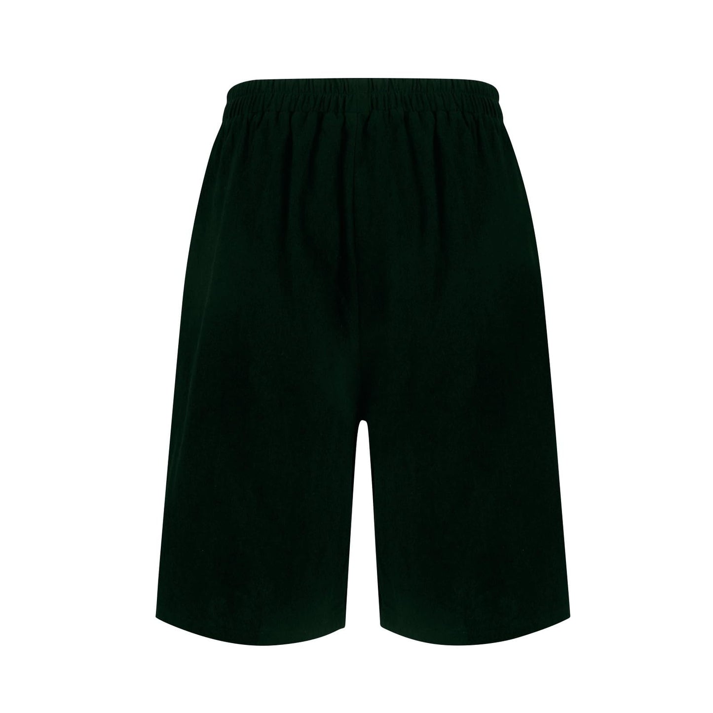 Plus Size Shorts for Women Sweat Pants Wide Leg High Waisted Loose Baggy Elastic Cargo Shorts Summer Lounge Bermuda Knee Length Cotton Linen Short Ladies Comfy Clothing Trousers(Green,XX-Large)