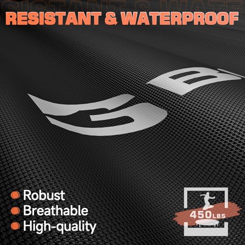 BCAN 450 LBS Foldable Mini Trampoline, 40" Fitness Trampoline with Adjustable Handle Bar, Bungees, Stable & Quiet Exercise Rebounder for Kids Adults Indoor/Garden Workout-Black