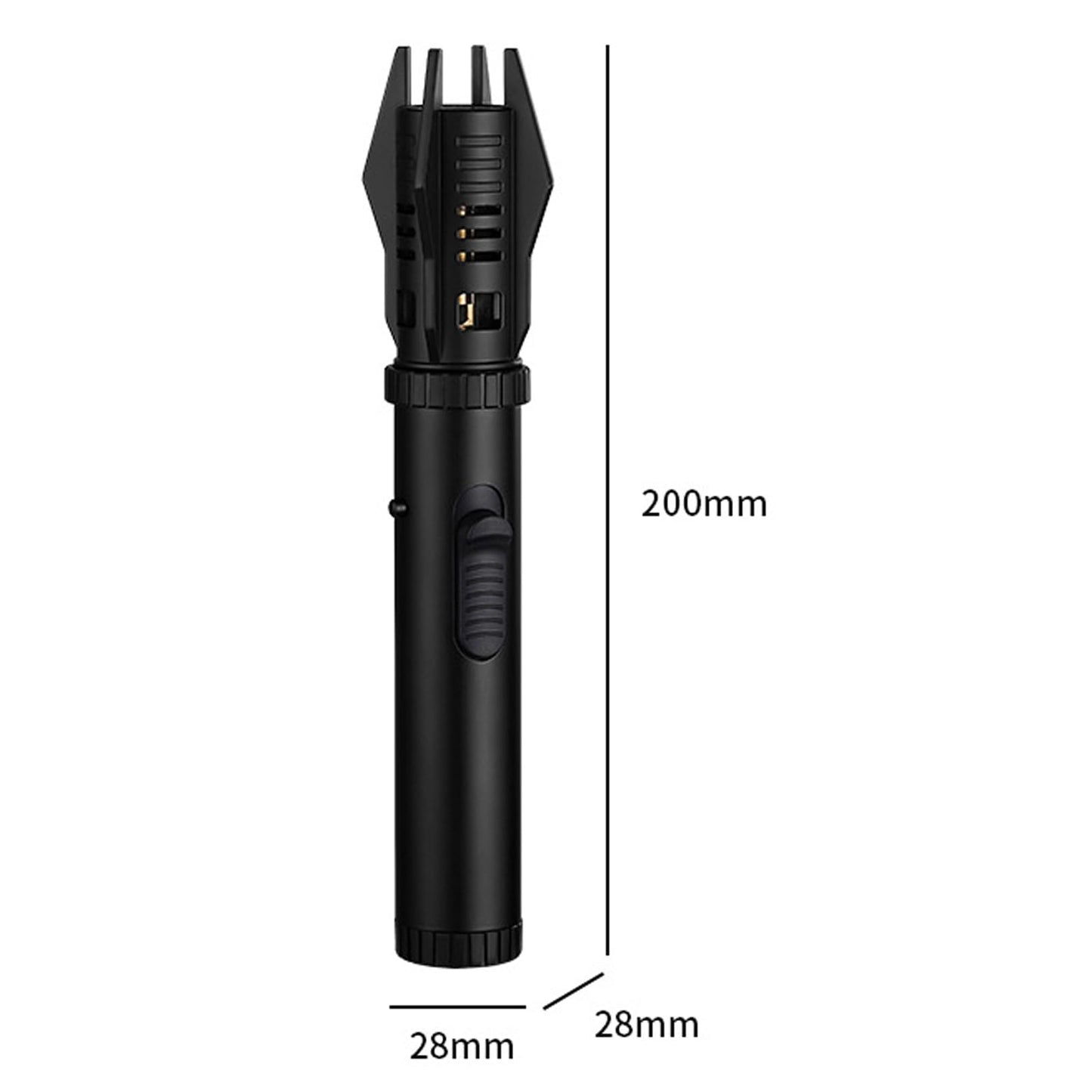 Multifunctional Large Windproof Welding Torch Lighter, Torch Lighter, Powerful Adjustable Red/Blue Flame Torch Lighter, Camping Outdoor Windproof Straight Flame Lighter for BBQ, Gift (NO Gas) (Silver)